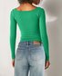 Casual Plain Square Neck T-Shirt