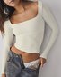 Casual Plain Square Neck T-Shirt