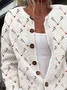 Women's Christmas Elk Plaid Print Knit Cardigan