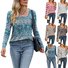 Ethnic Square Neck Regular Fit Casual T-Shirt