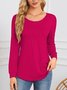 Regular Fit Crew Neck Casual Plain T-Shirt