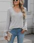 Casual Regular Fit V Neck T-Shirt