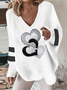 Hot Drilling Heart/Cordate Casual Blouse