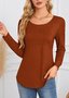 Regular Fit Crew Neck Casual Plain T-Shirt