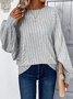 Loose Crew Neck Plain Casual T-Shirt