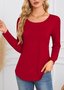 Regular Fit Crew Neck Casual Plain T-Shirt