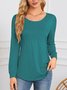 Regular Fit Crew Neck Casual Plain T-Shirt