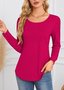 Regular Fit Crew Neck Casual Plain T-Shirt