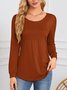 Regular Fit Crew Neck Casual Plain T-Shirt