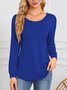 Regular Fit Crew Neck Casual Plain T-Shirt