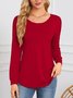 Regular Fit Crew Neck Casual Plain T-Shirt