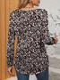 Ethnic Square Neck Regular Fit Casual T-Shirt