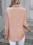 Vintage Regular Fit Plain Shawl Collar Shirt
