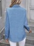 Vintage Regular Fit Plain Shawl Collar Shirt