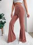 Casual Plain Regular Fit Pants