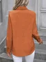 Vintage Regular Fit Plain Shawl Collar Shirt