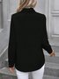 Vintage Regular Fit Plain Shawl Collar Shirt
