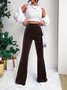 Casual Plain Regular Fit Pants