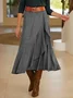 Casual Regular Fit Plain Skirt