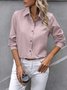 Vintage Regular Fit Plain Shawl Collar Shirt