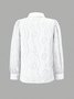 Plain Loose Shawl Collar Casual Shirt