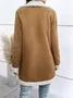 Casual Shawl Collar Plain Loose Jacket
