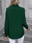 Vintage Regular Fit Plain Shawl Collar Shirt