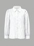 Plain Loose Shawl Collar Casual Shirt