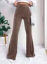 Casual Plain Regular Fit Pants