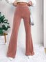 Casual Plain Regular Fit Pants