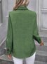 Vintage Regular Fit Plain Shawl Collar Shirt