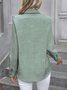 Vintage Regular Fit Plain Shawl Collar Shirt