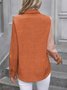 Vintage Regular Fit Plain Shawl Collar Shirt