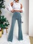 Casual Plain Regular Fit Pants