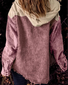 Hoodie Vintage Loose Multicolor Block Jacket