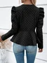 Regular Fit Casual Plain Crew Neck Blazer