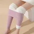 Tight Casual Fluff/Granular Fleece Fabric Leggings