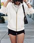 Hoodie Loose Plain Vintage Jacket