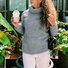 Plain Mock Neck Casual Loose Sweatshirt