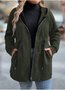 Casual Hoodie Loose Plain Jacket