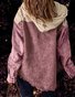 Hoodie Vintage Loose Multicolor Block Jacket