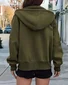 Hoodie Loose Plain Vintage Jacket