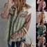 Hoodie Vintage Loose Multicolor Block Jacket