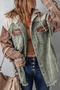 Hoodie Vintage Loose Multicolor Block Jacket