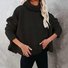 Plain Mock Neck Casual Loose Sweatshirt