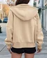 Hoodie Loose Plain Vintage Jacket