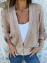 Casual Dolman Sleeve Plain Loose Knit Top