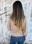 Casual Dolman Sleeve Plain Loose Knit Top