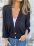 Casual Dolman Sleeve Plain Loose Knit Top