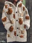 Highland Cow Print Casual Cardigan